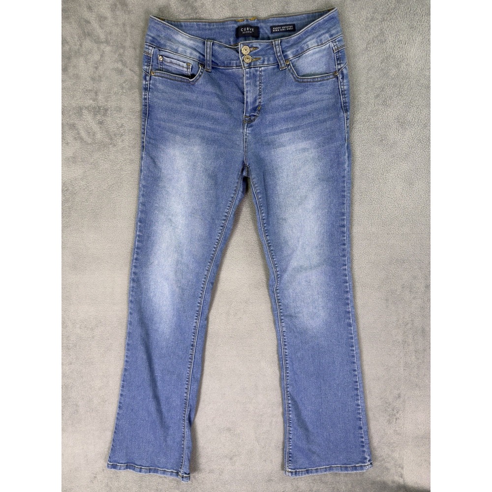 Curve Appeal Jeans Womens 8/29 Blue Medium Wash  Curve Creator High Rise Boot